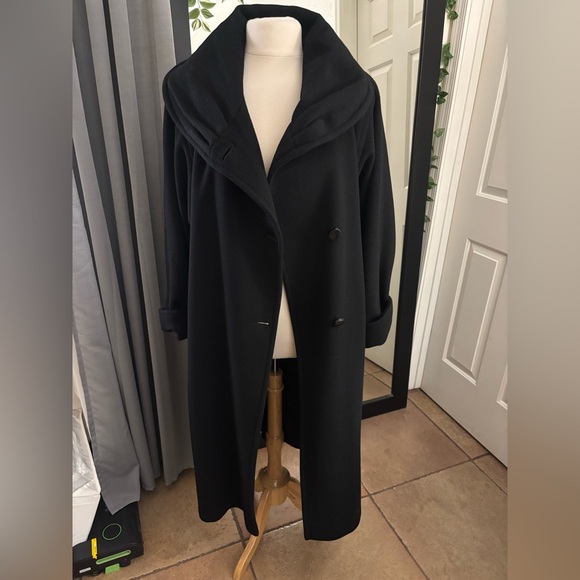Kristen Blake Black Trench Coat 💯%WOOL